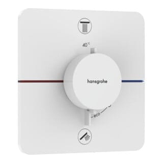 ShowerSelect Comfort - Unterputz-Thermostatarmatur, für 2 Verbraucher, weiß matt 15583700 - Hansgrohe