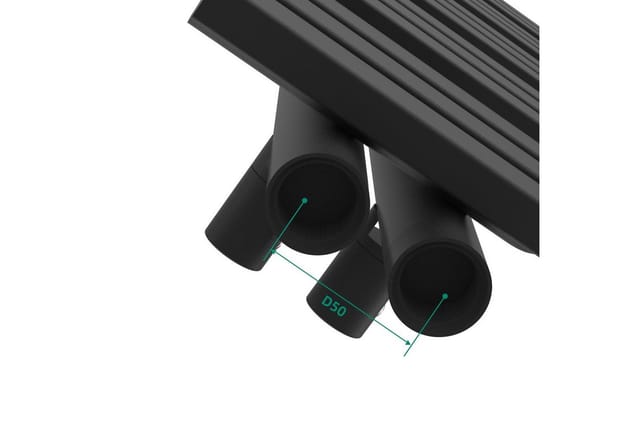 [neu.haus] - Handtuchheizkörper Slidre 120x50 cm Schwarz