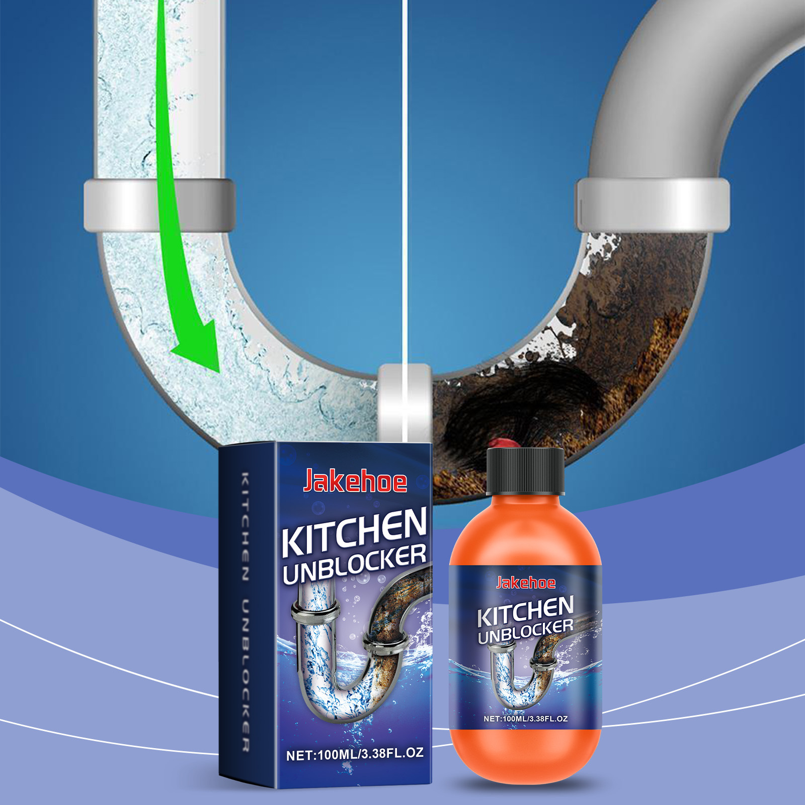 Abflussreiniger Für Toiletten, Waschbecken, Abflüsse Und Küchenabflüsse – 100 Ml -- Dtekgaz