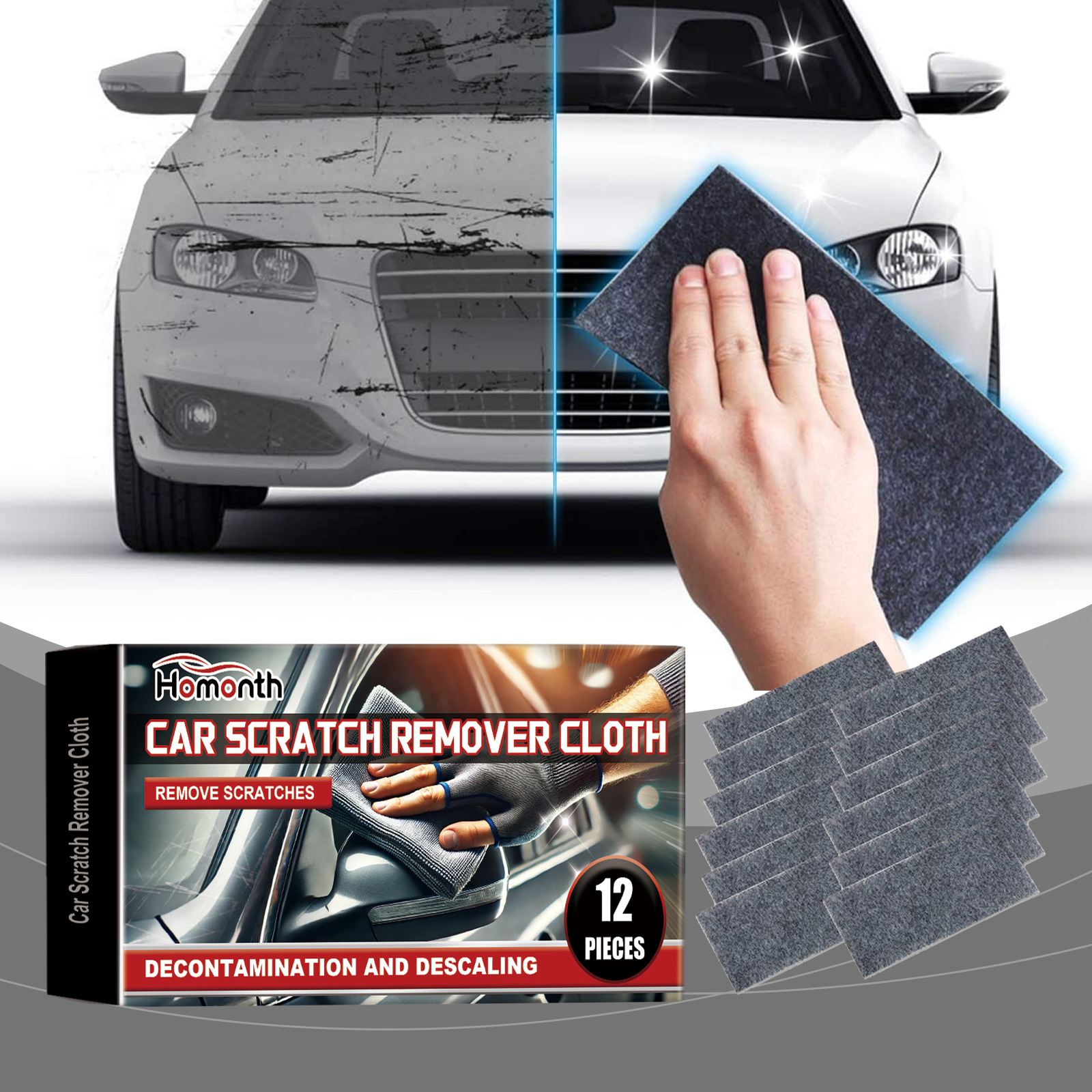 Autoreinigungstuch – Praktisch, Weich, Strapazierfähig, Schonend, Praktisch, Schützend, Leicht Und Tragbar – 12 Stück -- Dtekgaz