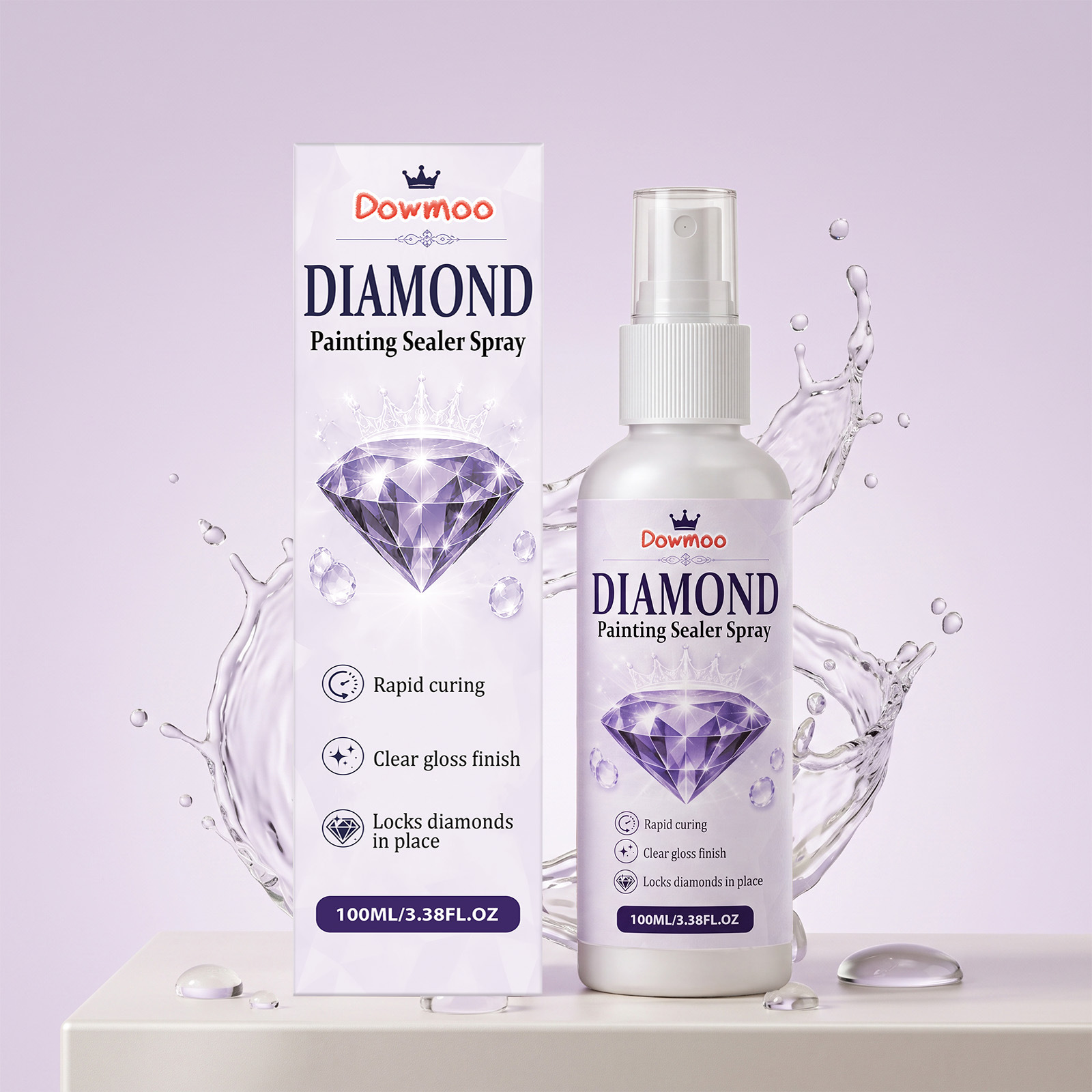 Diamantmalerei-härtungs- Und Schutzspray, Wasserloses, Staubdichtes Und Abriebfestes Reinigungs- Und Pflegemittel Für Handarbeiten – 100 Ml -- Biemmedue