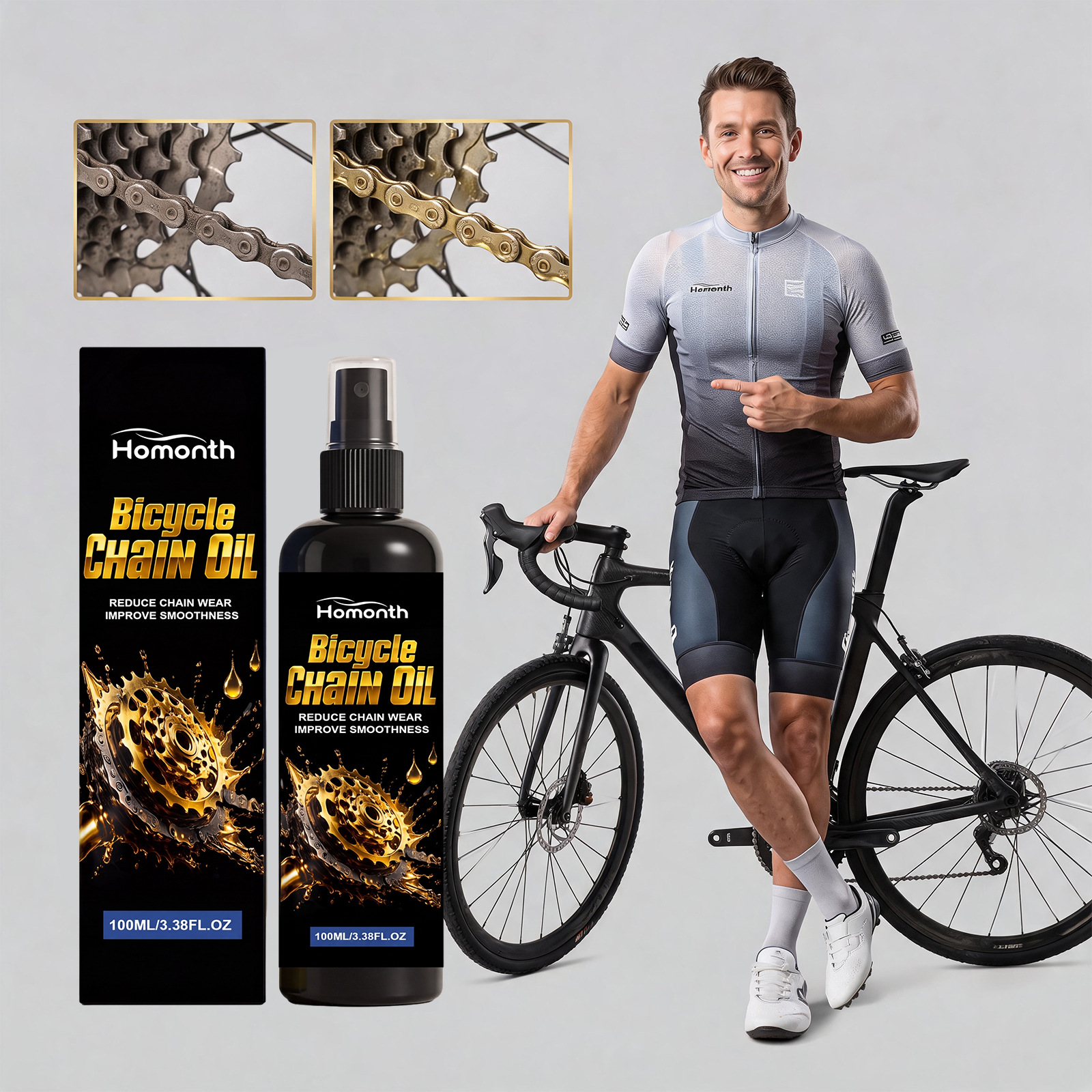 Fahrradketten-schmierspray, Tiefenwirksam, Schützend Und Rostvorbeugend – 100 Ml -- Dtekgaz