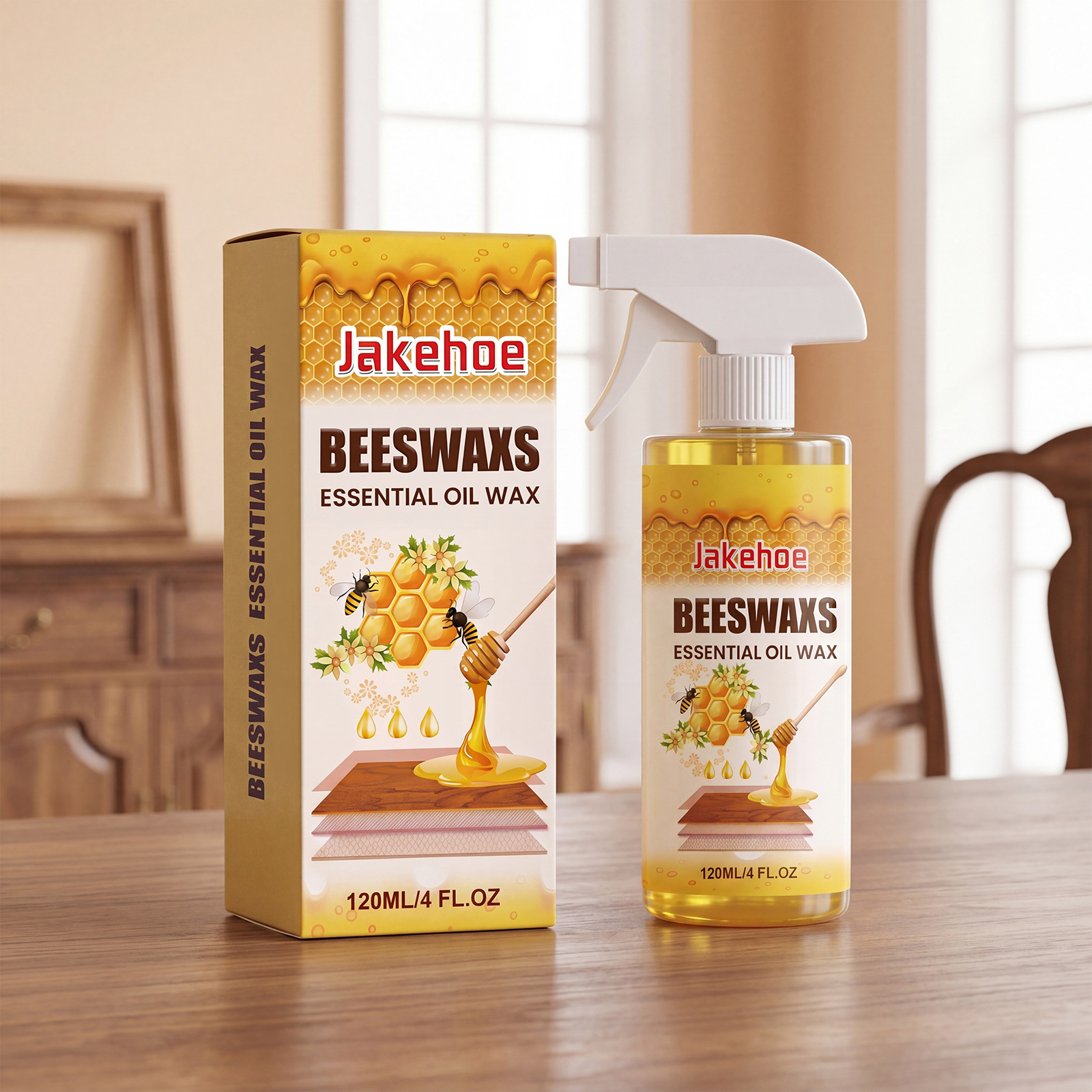 Holzpolierspray Mit Bienenwachs – Praktisches Polierspray Für Die Pflege, Aufarbeitung Und Oberflächenaufhellung Von Holzmöbeln – 120 Ml -- Biemmedue