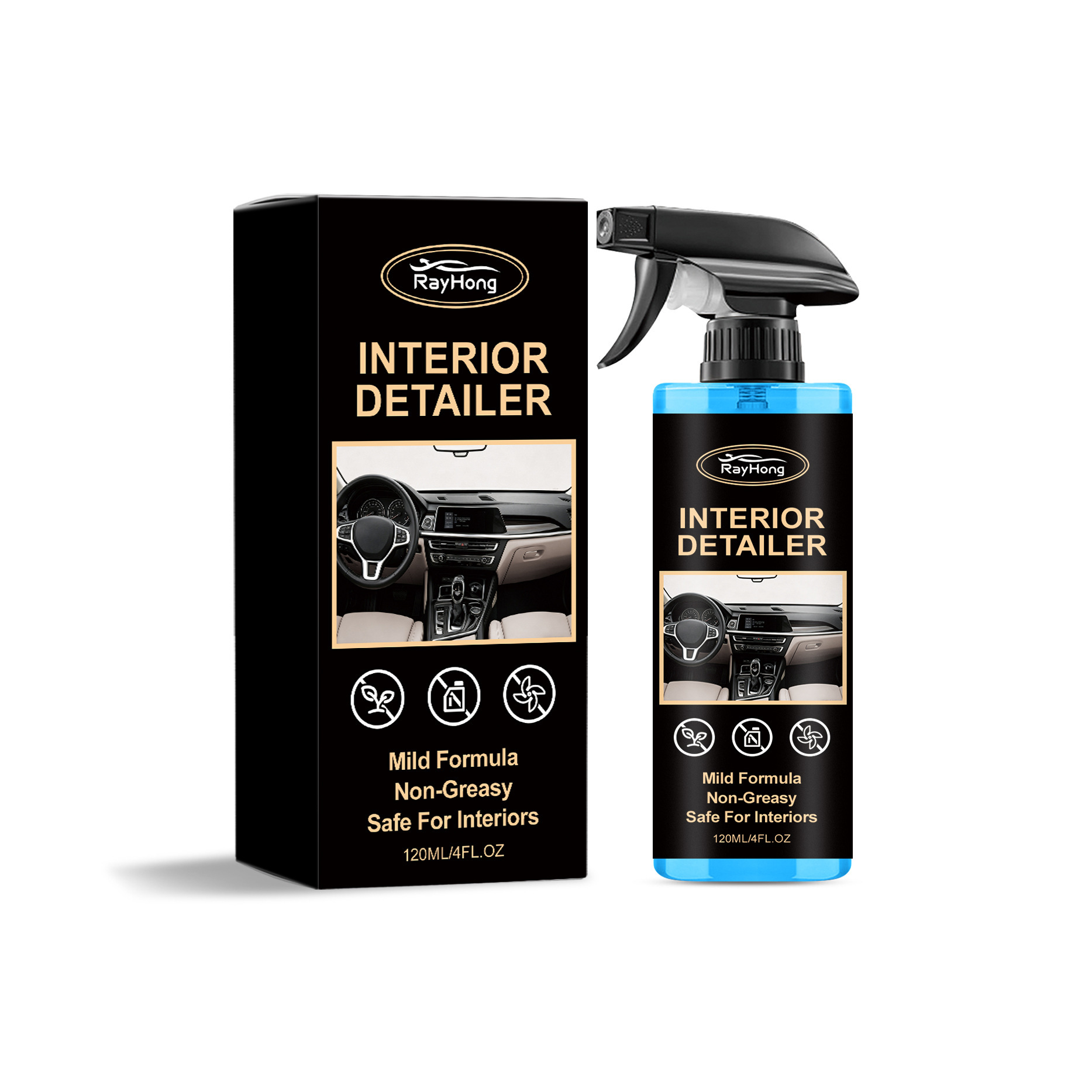 Innenraumreinigungsspray Für Autoinnenflächen - 120 Ml (reinigung, Fleckenentfernung Und Pflege) -- Dtekgaz