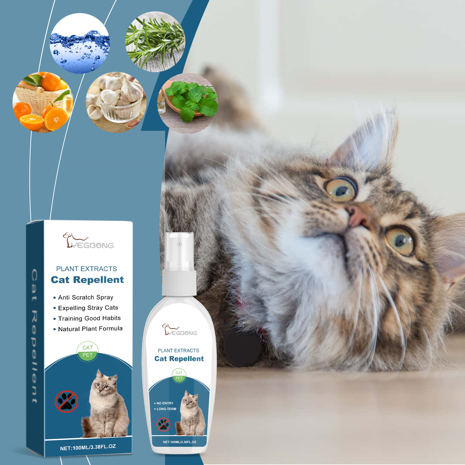 Katzenabwehrspray Für Den Innenbereich, Um Zu Verhindern, Dass Katzen Aufs Bett Gelangen – 100 Ml -- Dtekgaz