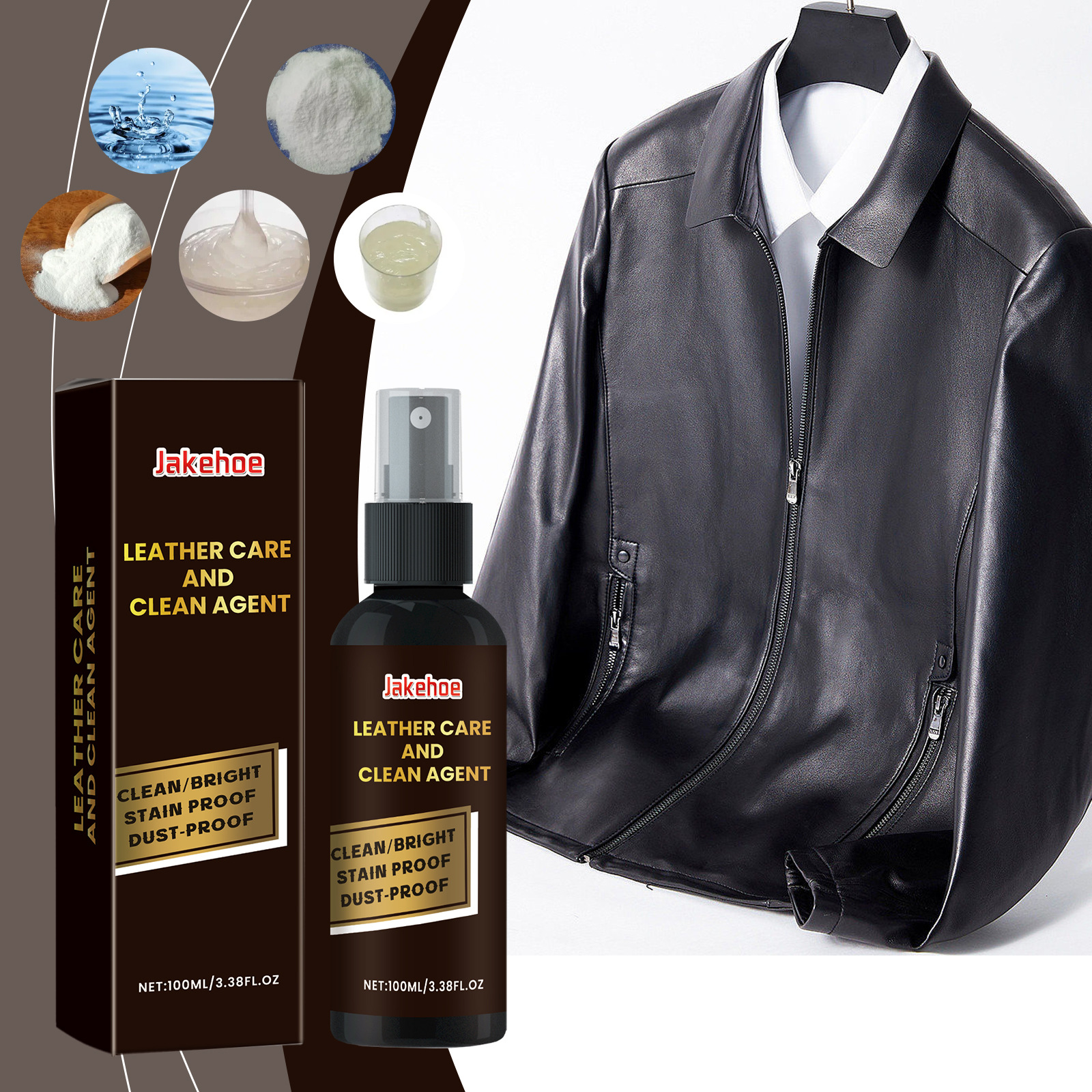 Lederpflegereiniger Für Jacken, Sofas Und Lederbekleidung, Fleckenentferner, Reiniger Für Pflege Und Renovierung – 100 Ml -- Biemmedue