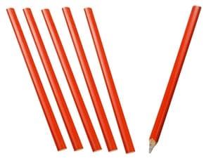 Eurotools - Zimmermannsbleistifte 6 Stück, 175 mm, oval, kleine Ausführung