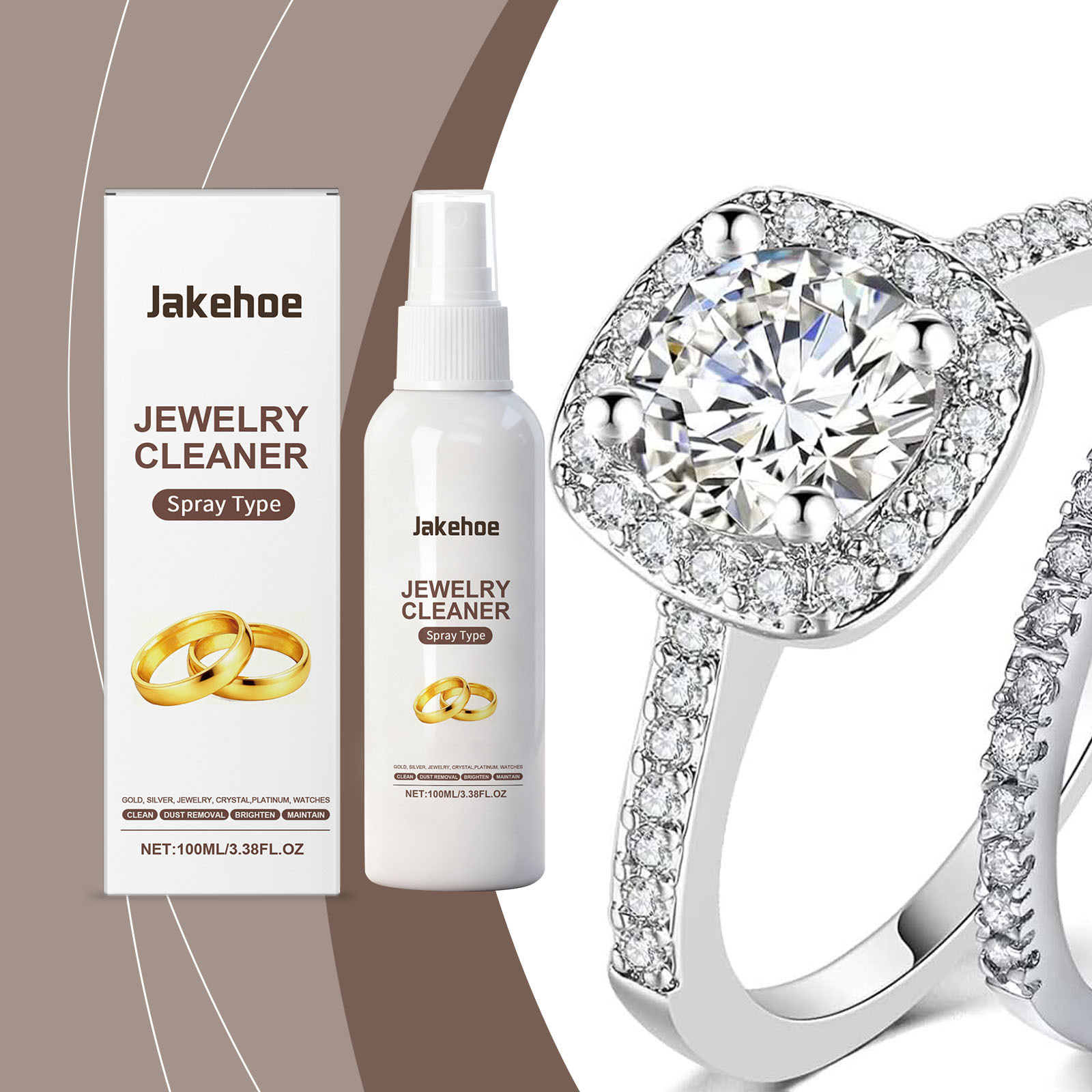 Schmuckreiniger Für Uhren, Diamantringe Und Anderen Schmuck – 100 Ml (zur Oberflächenreinigung, Fleckenentfernung Und Glanzverstärkung) -- Dtekgaz