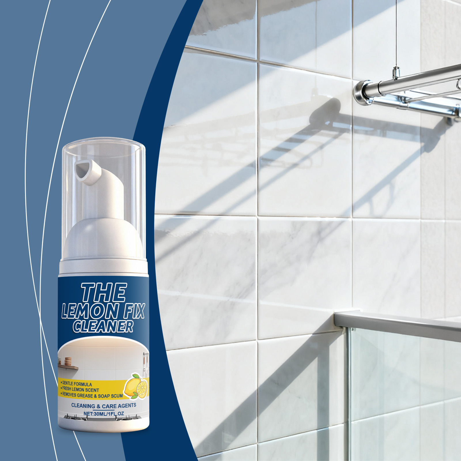 Zitronenreiniger Für Den Haushalt: Reinigt Und Erneuert Fliesen – Entfernt Kratzer, Wasserflecken Und Andere Verschmutzungen – 30 Ml -- Biemmedue