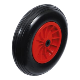 Bgs Technic - Schubkarrenrad pu, rot/schwarz 400 mm