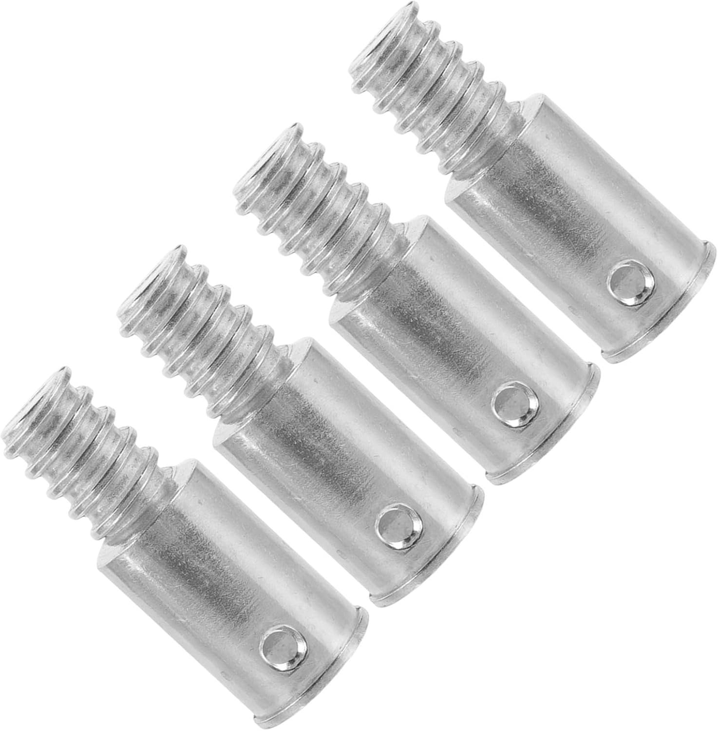 Set Mit 4 Gewindeverlängerungskabeladaptern (silbernes Eisen)