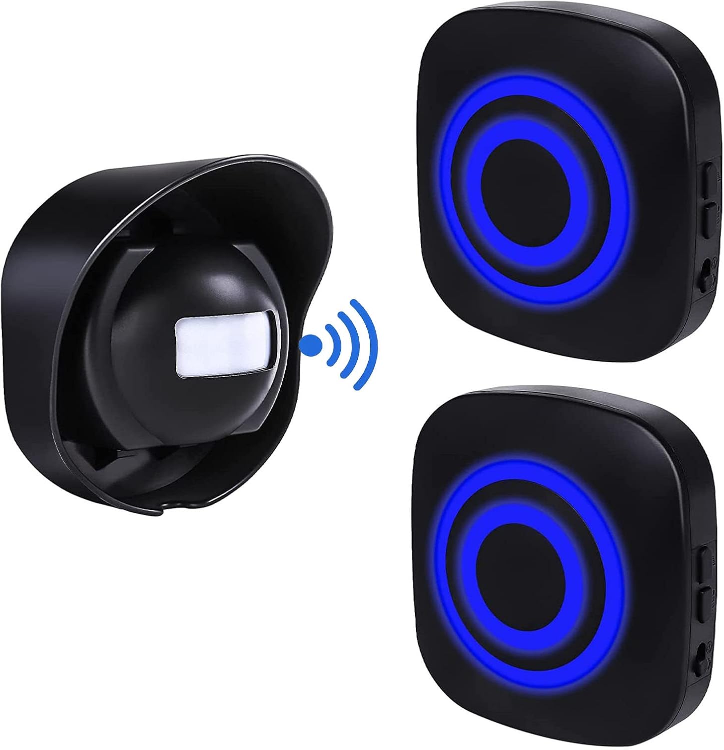 Drahtlose Sicherheitstürklingel Mit Alarm (mit Pir-infrarot-anwesenheitserkennungssensor, 1 Sensor + 2 Empfänger)