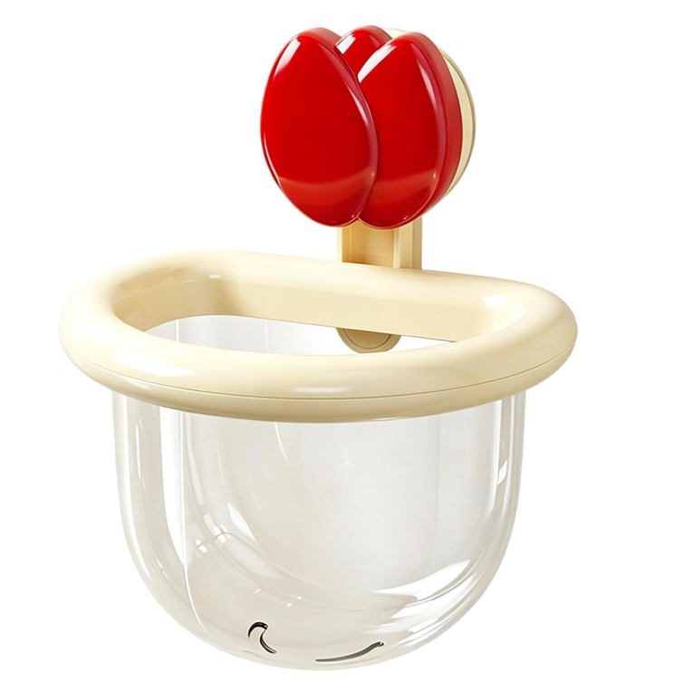 Transparenter Aufbewahrungskorb Mit Saugnapf, Kein Bohren Erforderlich (geeignet Zur Aufbewahrung In Der Dusche Und Unter Dem Waschbecken)