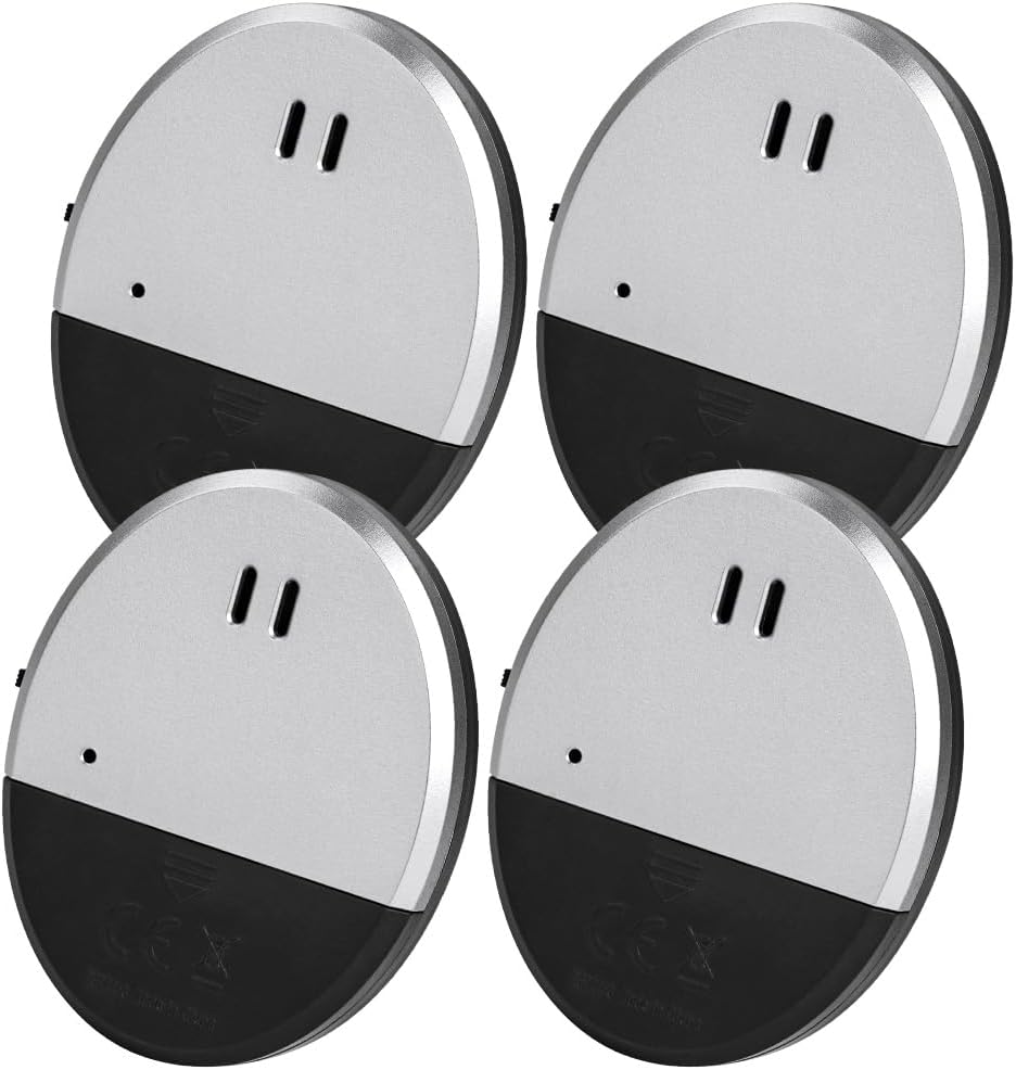 4-teiliges Fensteralarm-set, 130 Dezibel Ultradünner Vibrationssensor-alarm, Glasbruch-sicherheitsalarm.