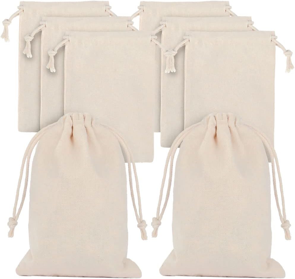 Set Mit 25 Baumwollbeuteln (13 X 16 Cm) – Süßigkeitentüten, Mini-handtaschen, Geschenktüten, Geeignet Für Geburtstagsfeiern, Hochzeiten Und Weihnachten.