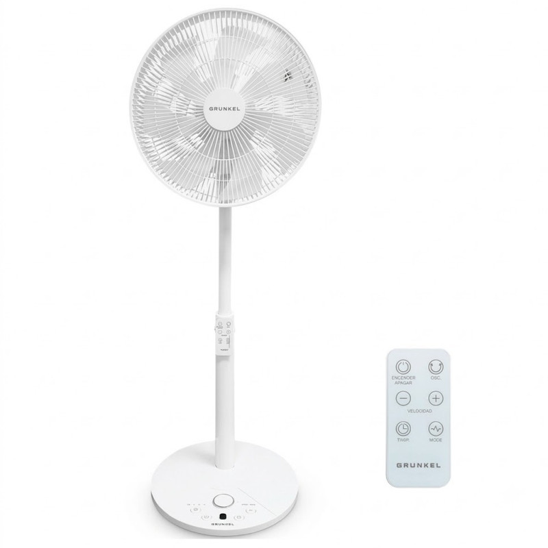 Copy Of Grunkel Standventilator, 40 Cm, 12 Geschwindigkeitsstufen, 25 W Leise Höhe 113 Cm Fernbedienung