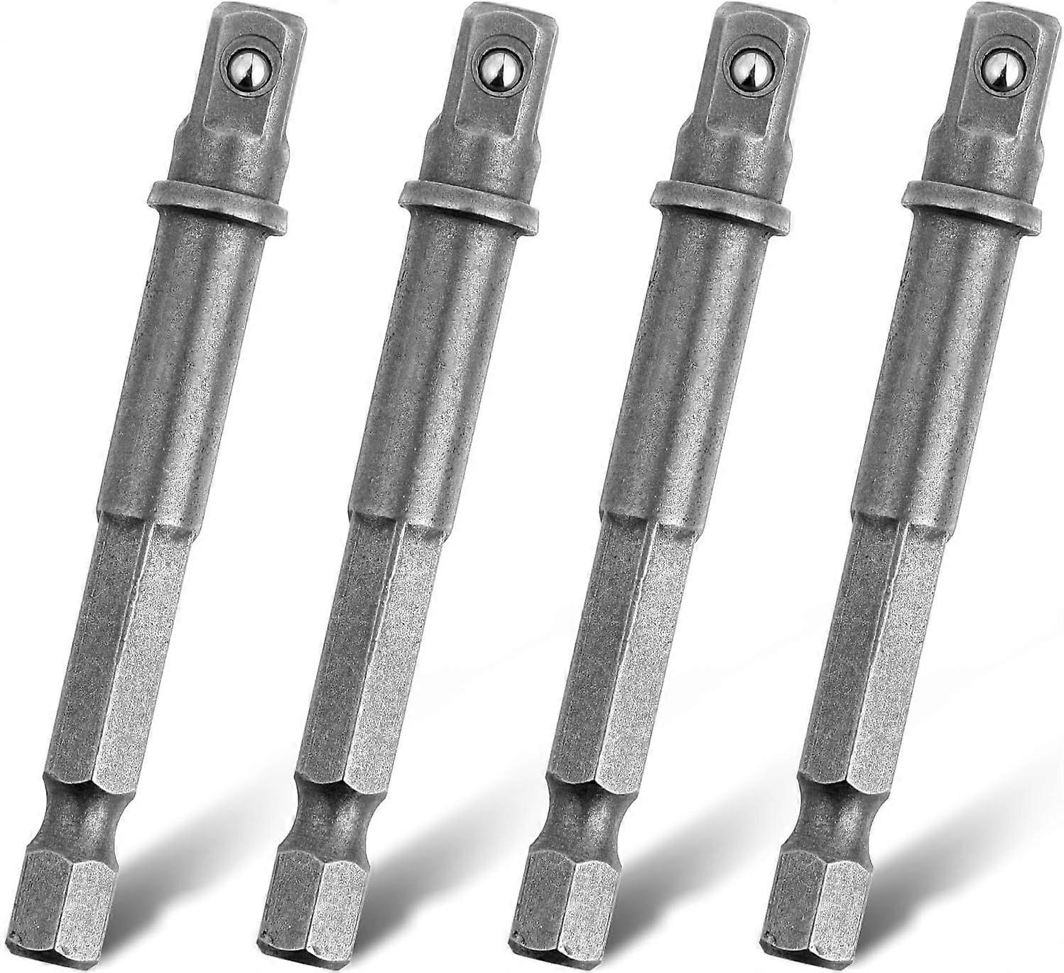 4-teiliges 1/4"-steckschlüssel-verlängerungsset, Metall-sechskant Auf 1/4"-steckschlüssel-adapter Für Bohrschrauber-verlängerung Mit Sechskantschaft - Jxlgv