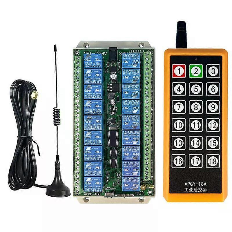Für 12v/24v Dc 18-kanal-rf-funkfernbedienung Mit 2000m Reichweite, Saugnapfantenne – Jxlgv
