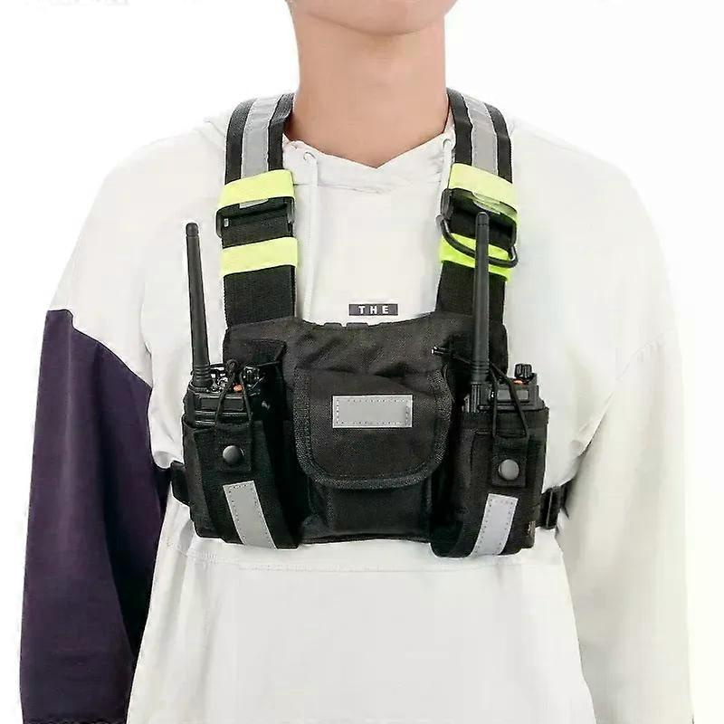 Für Schulterholster, Zwei-wege-funkgerät, Reflektierende Brustgurthalterung, Tasche, Weste, Walkie-talkies, Fronttasche, Etui, Direktversand-jxlgv