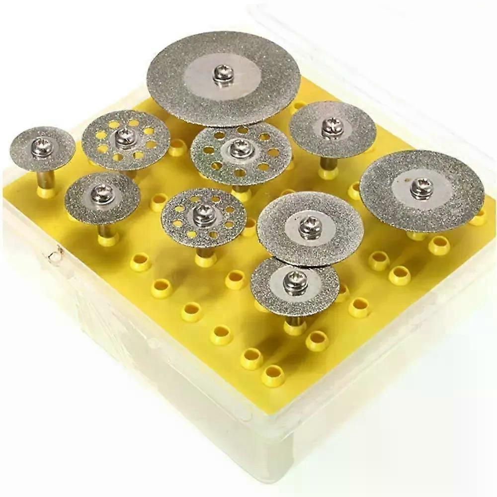10-teiliges Set Diamanttrennscheiben (235 Mm/3 Mm/317 Mm Schaftdurchmesser) Für Dremel-rotationswerkzeuge – Jxlgv