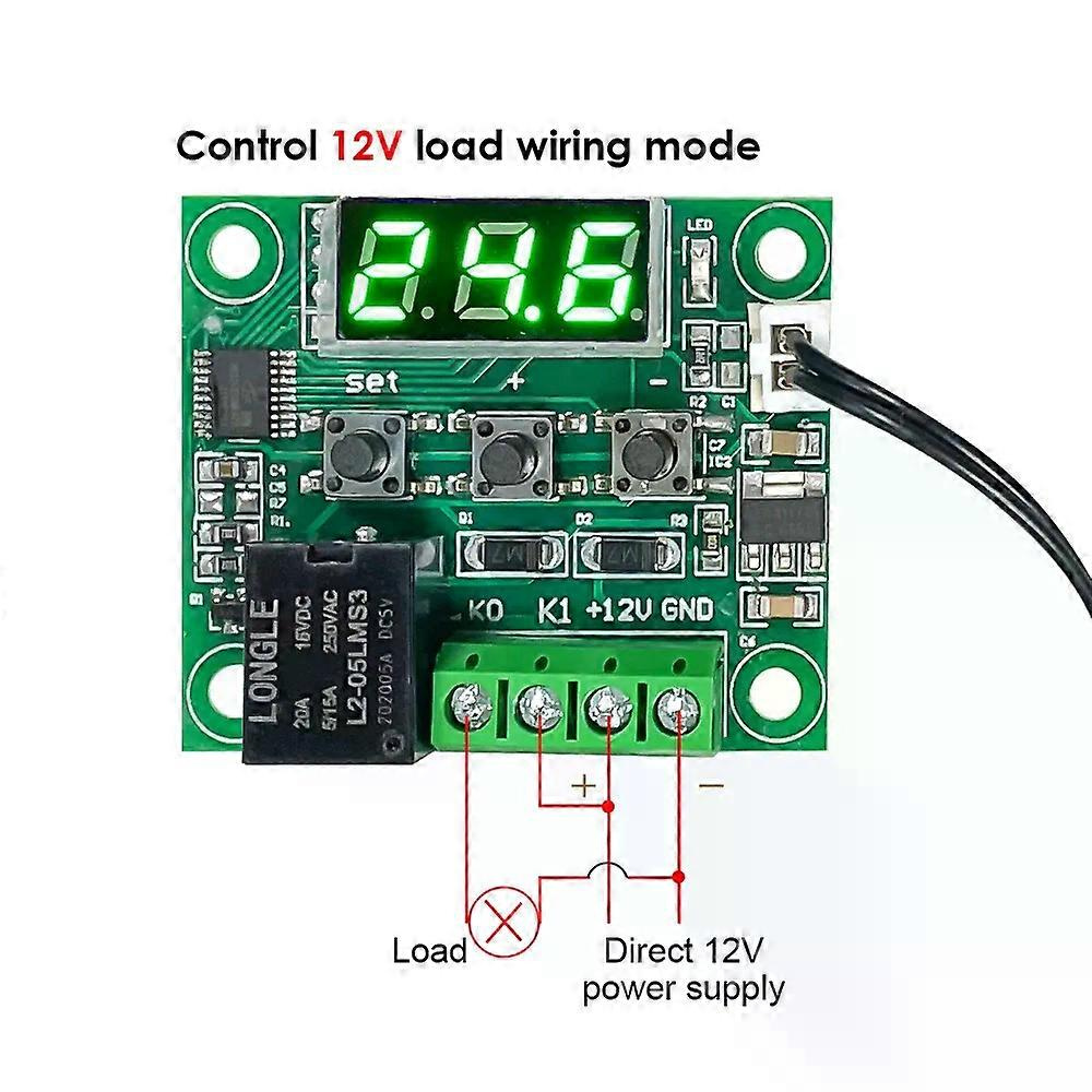 Für W1209 Dc 5v 12v 24v Heiz-/kühlthermostat Temperaturregler Schalter Temperaturregler Thermometer Thermo Ntc Sensor-jxlgv