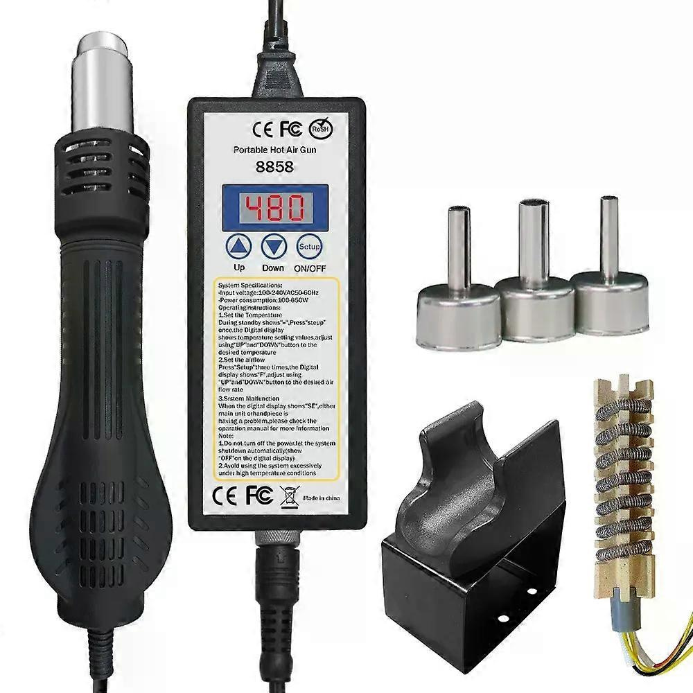 Heißluftpistole 8858 Micro Rework Lötstation Led Digital Haartrockner Für Löten 650w Heißluftpistole Schweißreparaturwerkzeuge Heißluftpistole-jxlgv