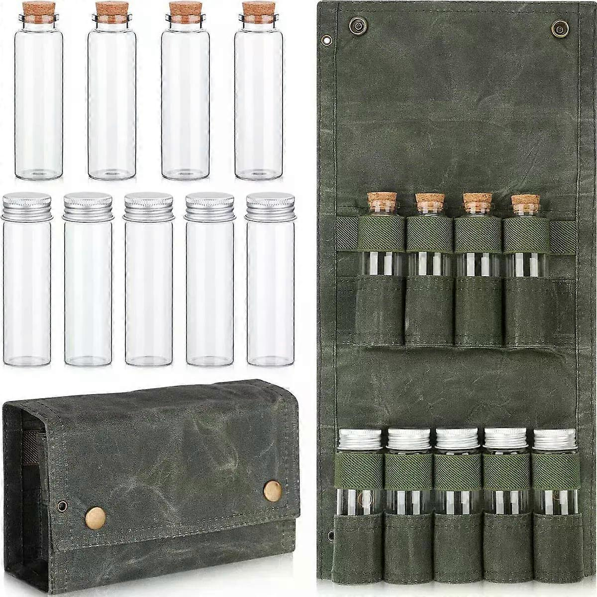Gewürzflaschen-taschenset Für Outdoor-camping, Tragbar, Für Picknicks, Aufbewahrungstasche Für Gewürzflaschen, Gewürzglas, Gewürzflaschenhalter - Jxlgv