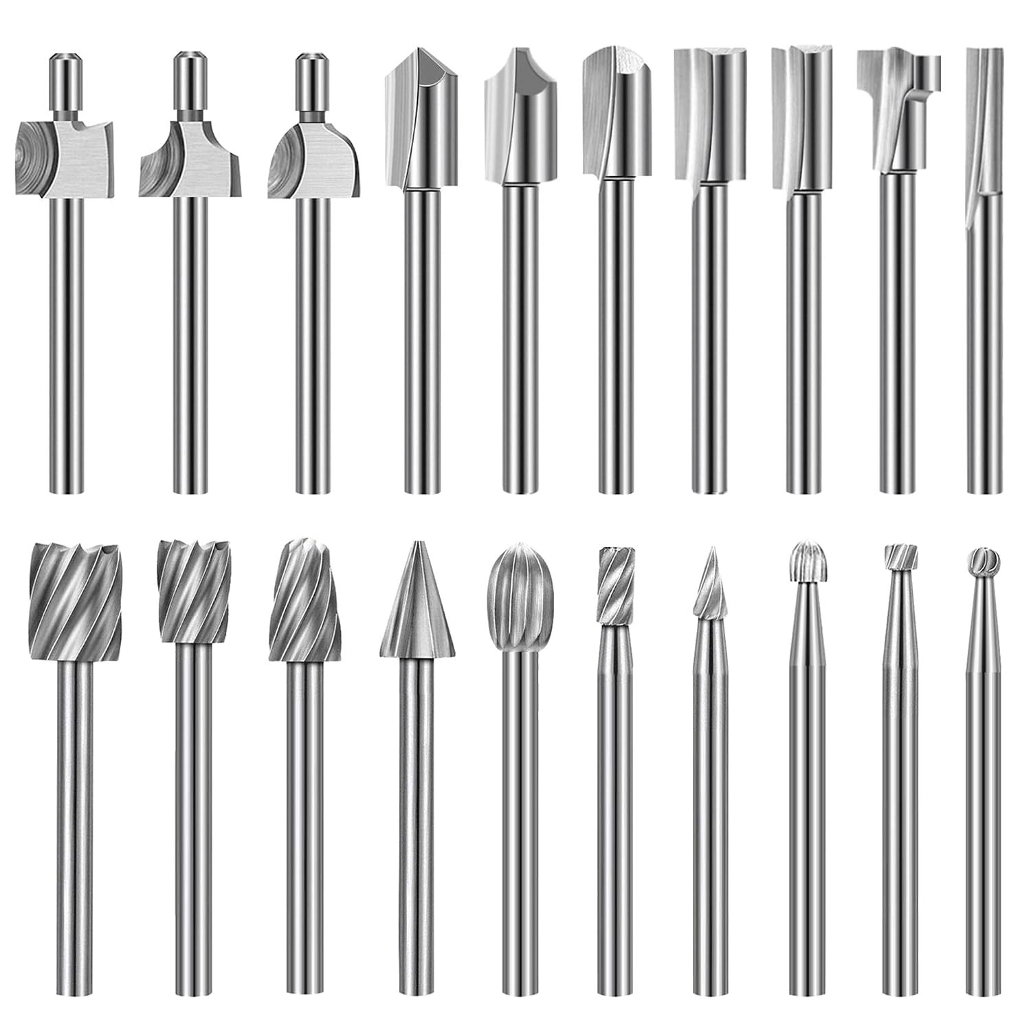 20pcs Hss Fräser Set, Metallfräser Für Dremel Rotationswerkzeug