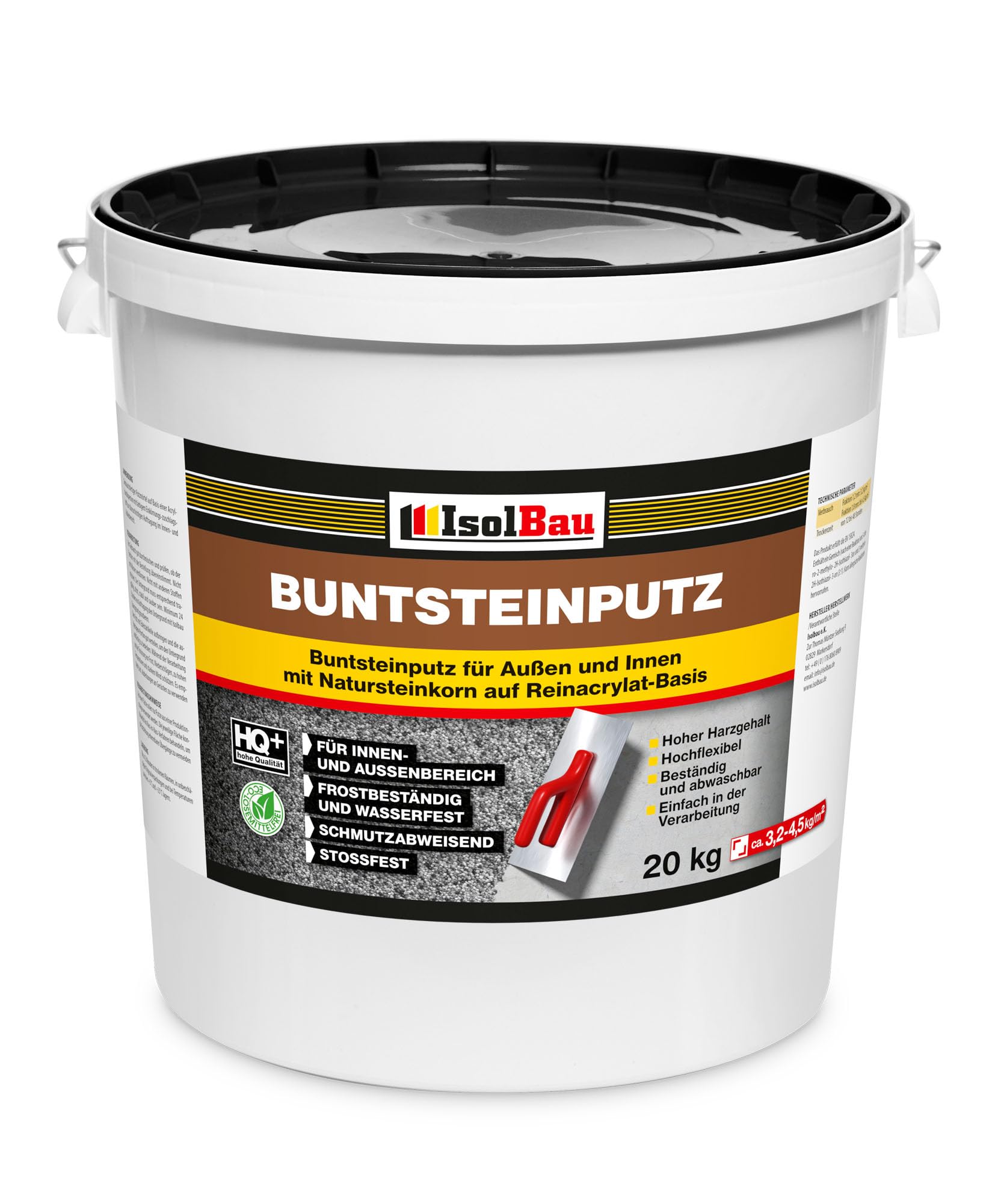 Buntsteinputz Mosaikputz Bp30 (schwarz, Grau, Weiss) 20kg Absolute Profiqualität