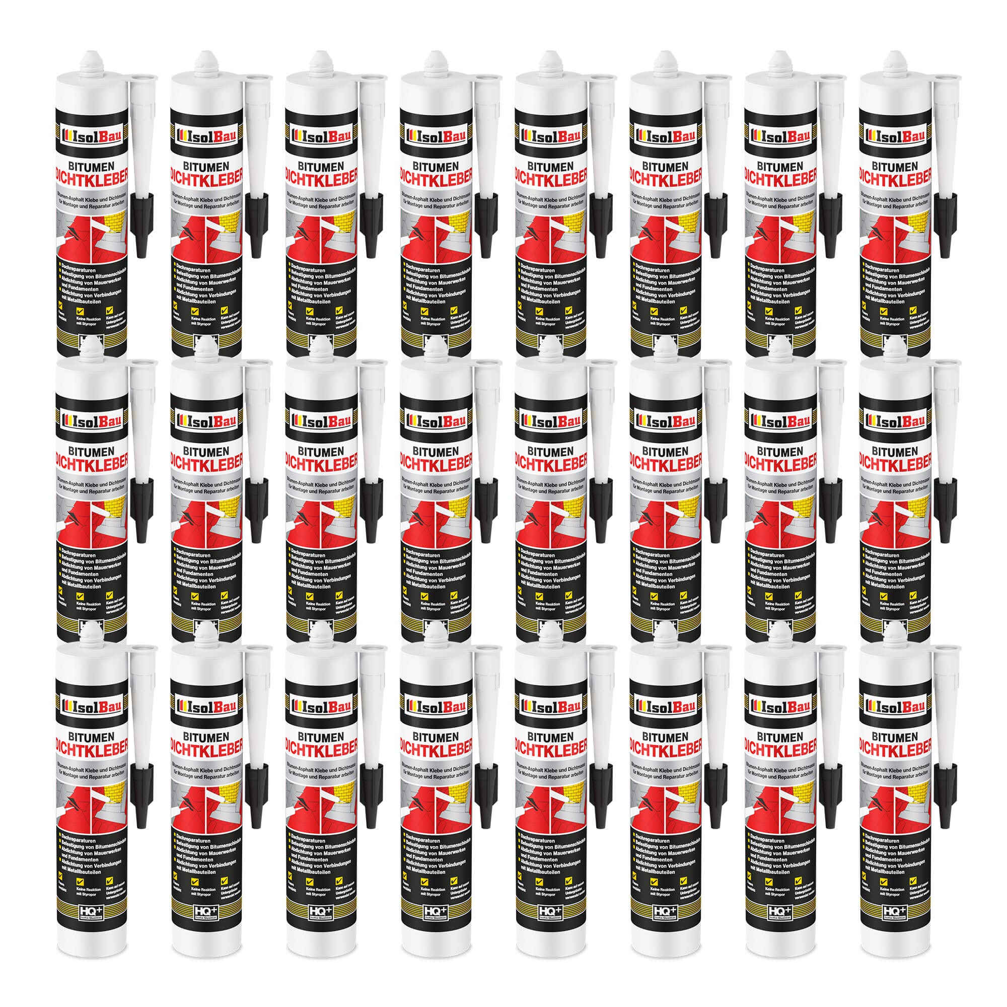 Bitumenkleber 24 X 310 Ml Dachdichtstoff Bitumen Dichtmasse Schindelkleber