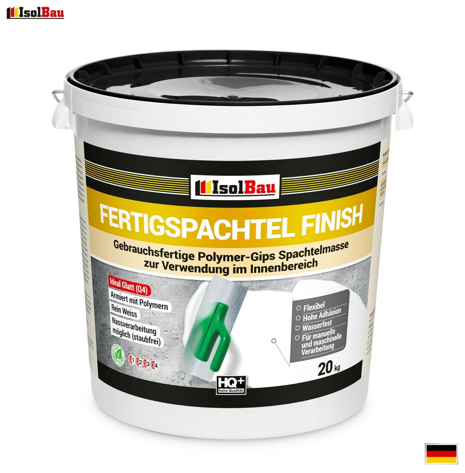 Spachtel Masse 25 Kg Fertigspachtel Finish Q1-q4 Glätt Flächen Spachtelmasse