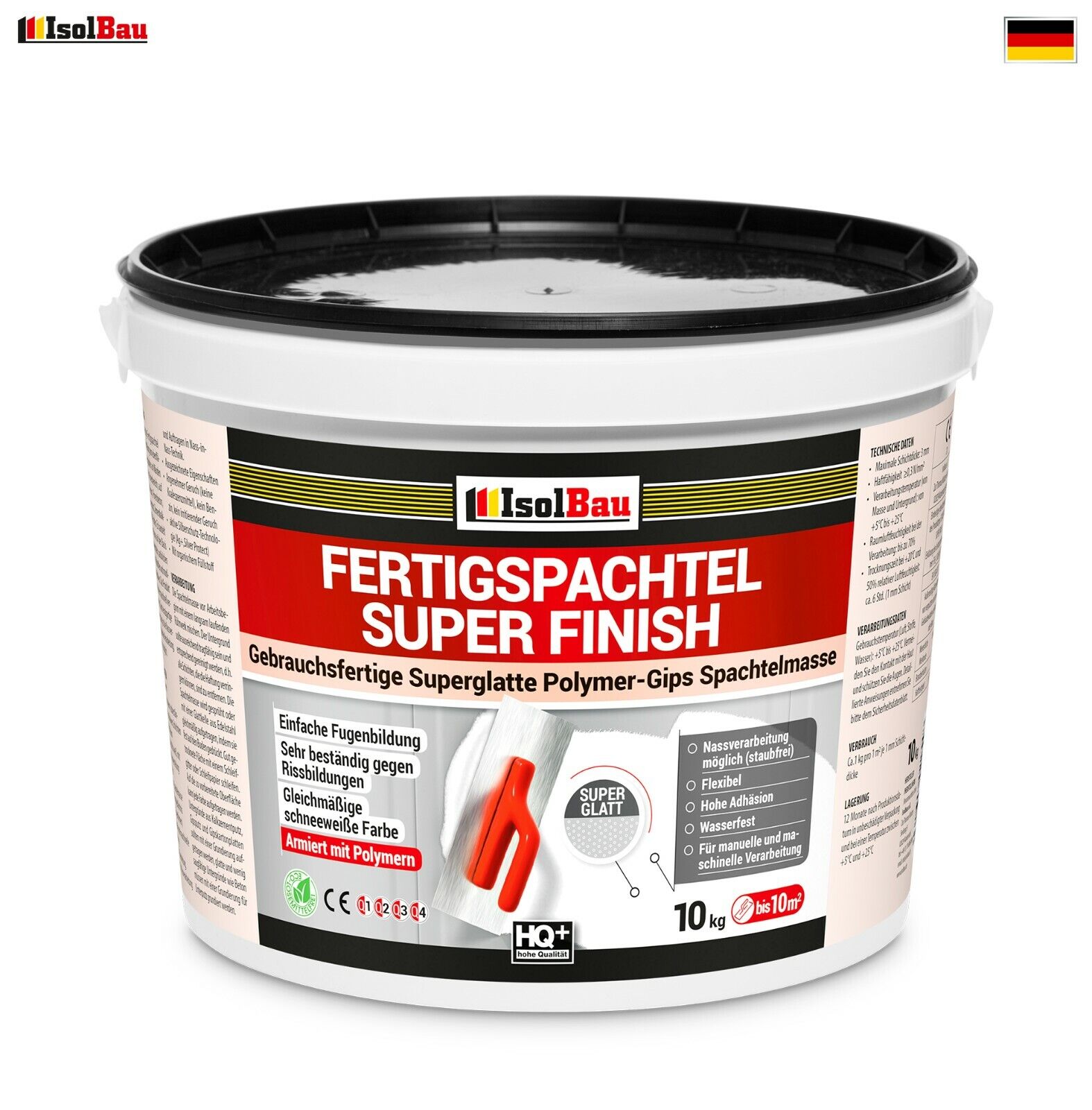 Spachtelmasse 10 Kg Fertig Spachtel Masse Super Finish Q4 Fugenspachtel Spachtel