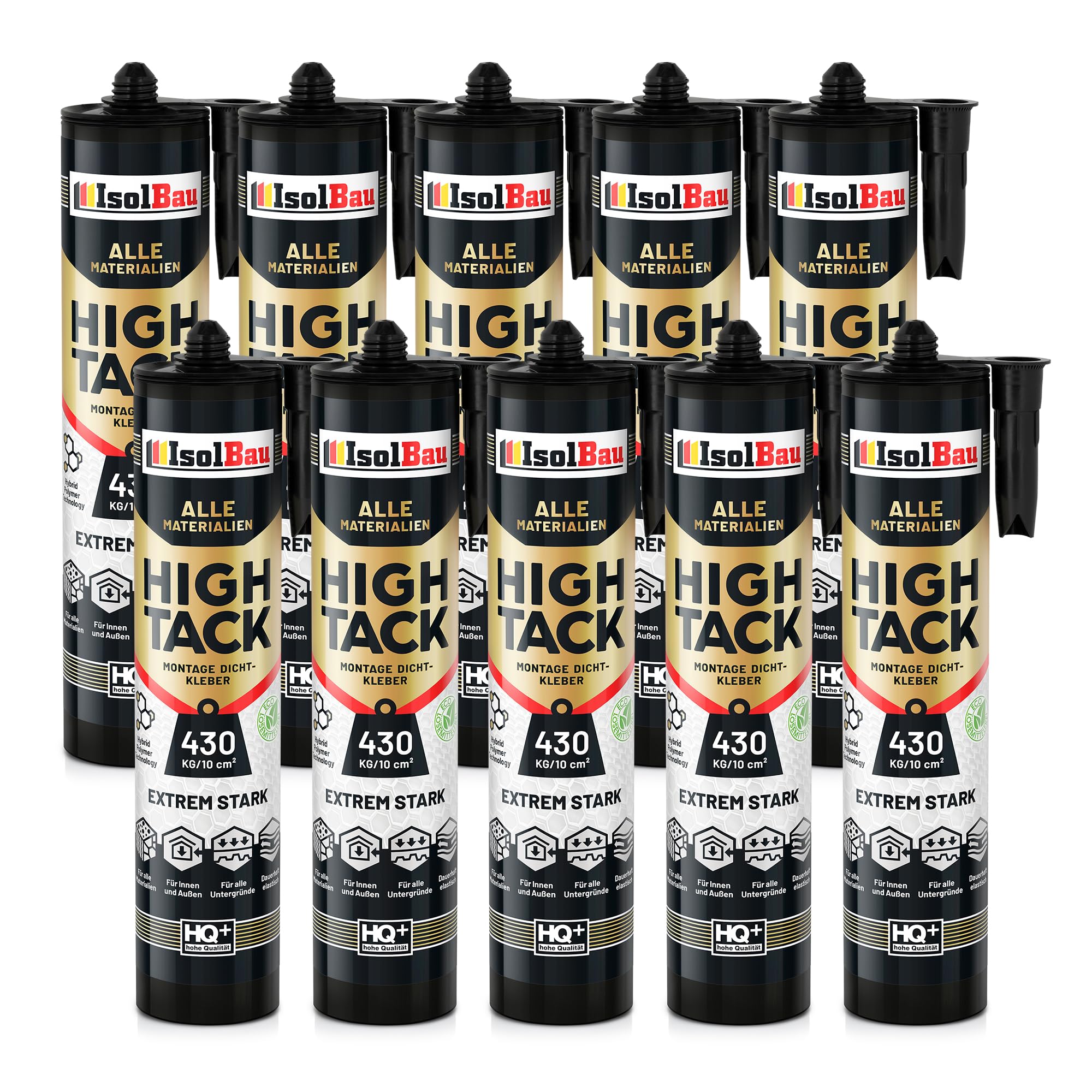 Montagekleber High Tack Baukleber 10x 530g Hybrid Polymer Dichstoff 430kg/10cm²