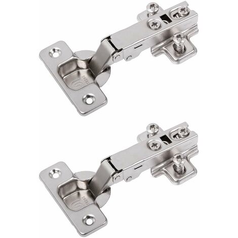 Jiajia Ai-2x Unsichtbare Scharniere 110° Öffnung, Für Möbeltüren, Küche Bad, Verstellbar