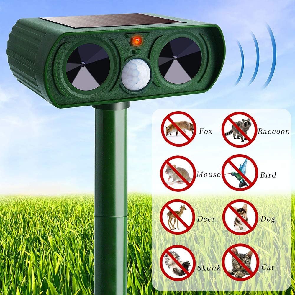 Jiajia Ai-solar Ultraschall Tiervertreiber, Einstellbar, Wasserdicht, 8m Reichweite