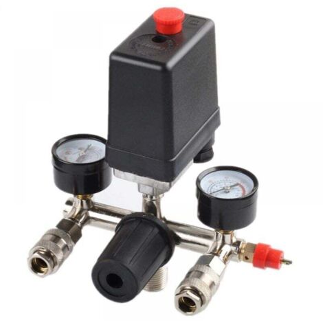 Jiajia Ai-druckregler Mit Druckschalter Für Kompressor, 2 Manometer