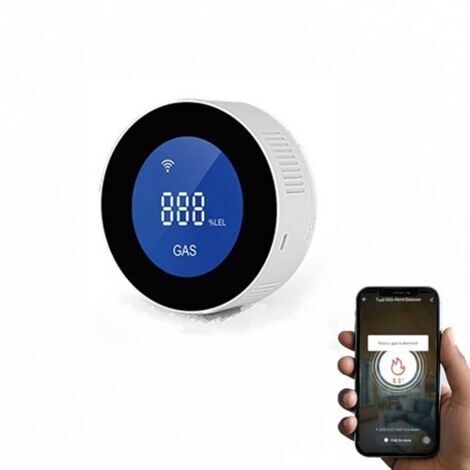 Jiajia Ai-wlan Gaswarner, Haushaltsalarm Für Stadtgas/methan/propan/butan/erdgas/lpg, 85 Db, App-kompatibel