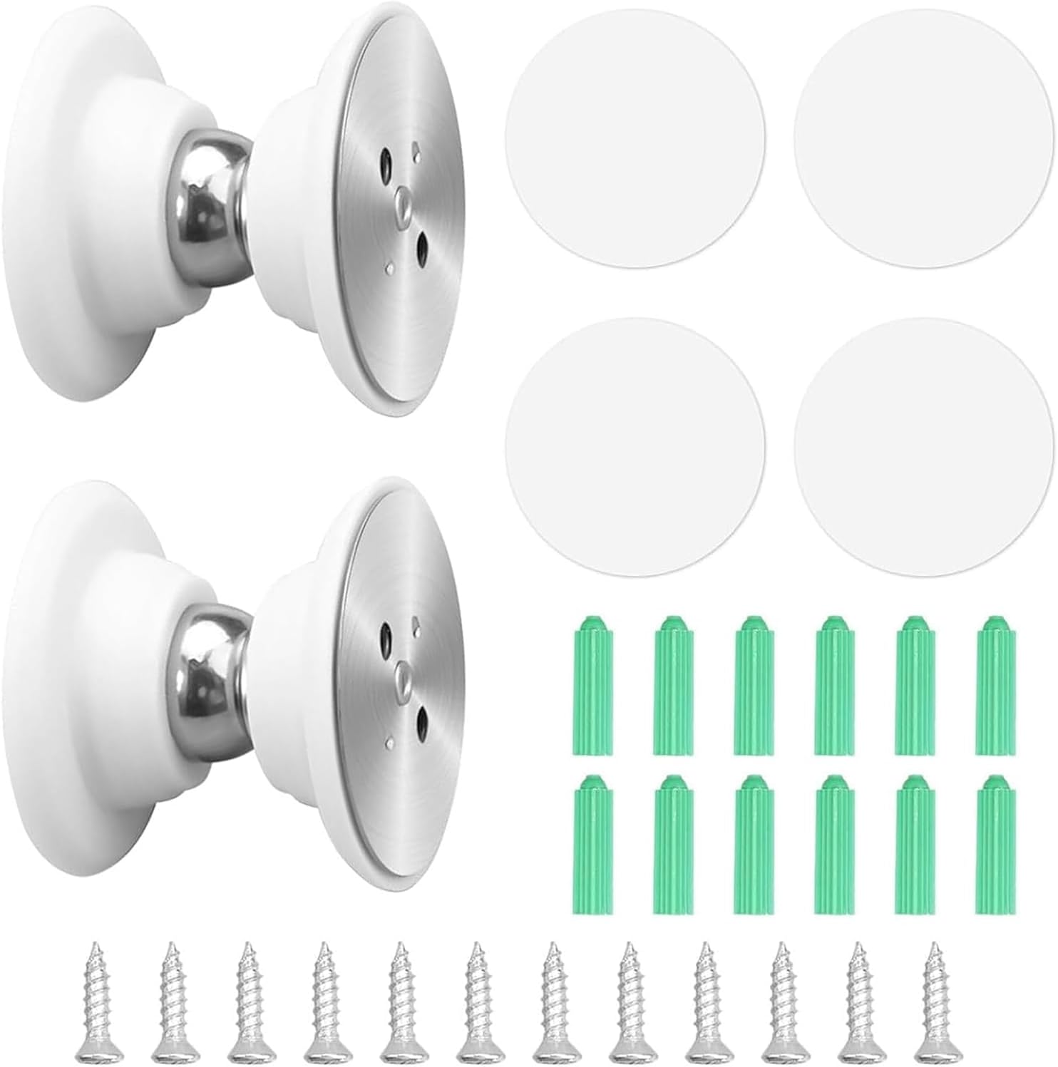 Jiajia Ai-2x Magnetische Türstopper Für Wohnmobil, Silikon Weiß, Für Caravan Boot Zimmer Büro