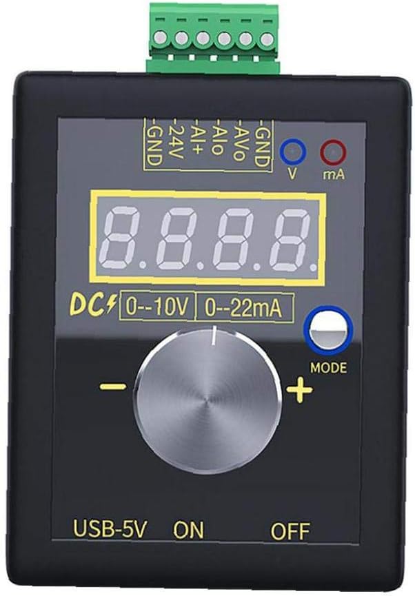 Jiajia Ai-signalgenerator 0-10v / 0-4-20ma Strom Spannung Simulation, Tragbar Mit Lithium-akku Für Plc Debugging, Schwarz