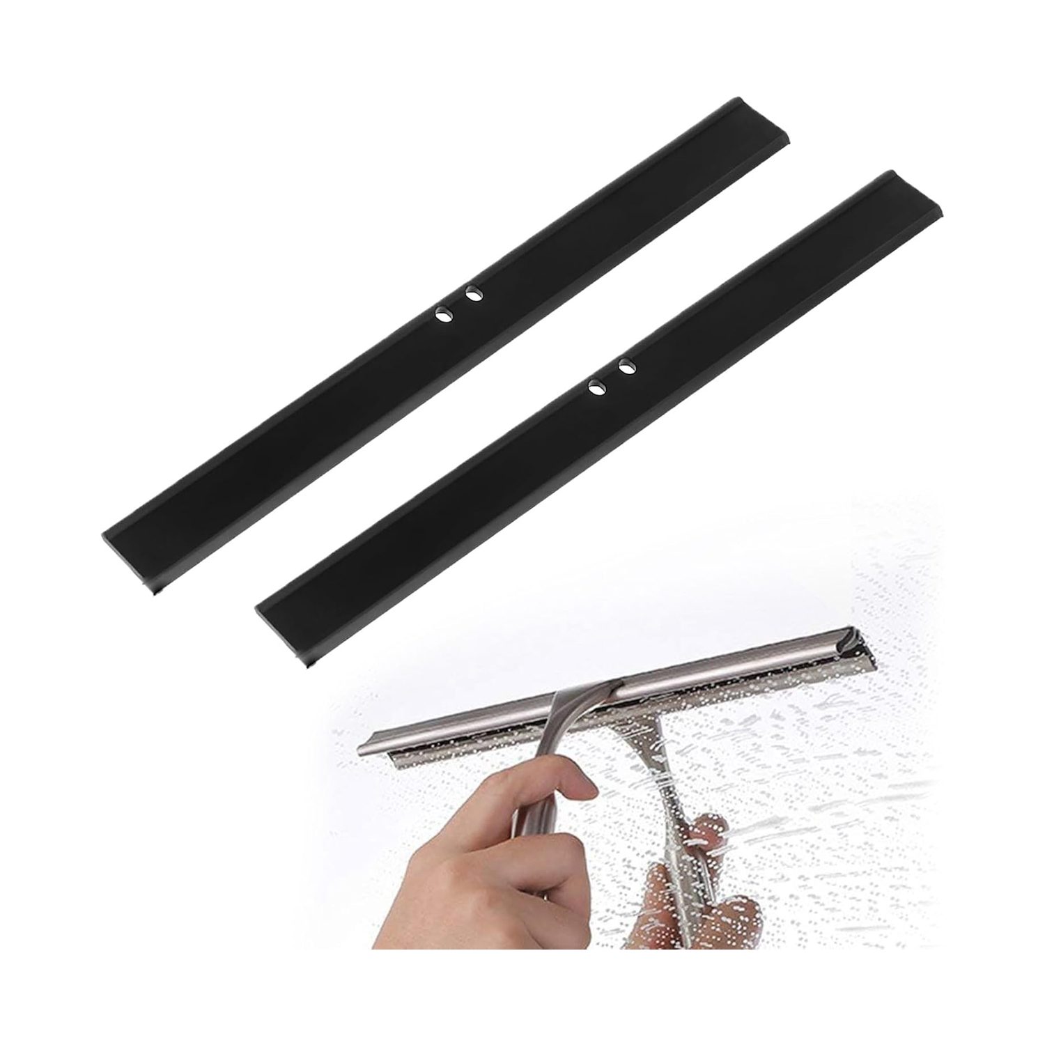 Jiajia Ai-2er Set Silikon Gummilippe Für Fensterrakel Und Duschrakel