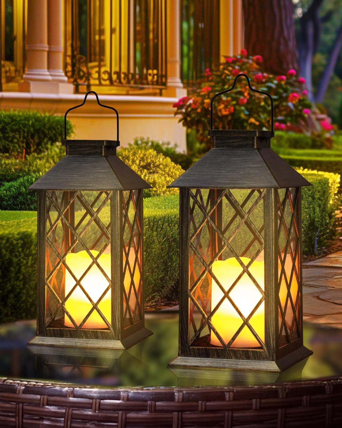 Jiajia Ai-2 Solar Laternen Zum Aufhängen Für Garten, 35,6cm, 10 Lumen, Wasserdicht
