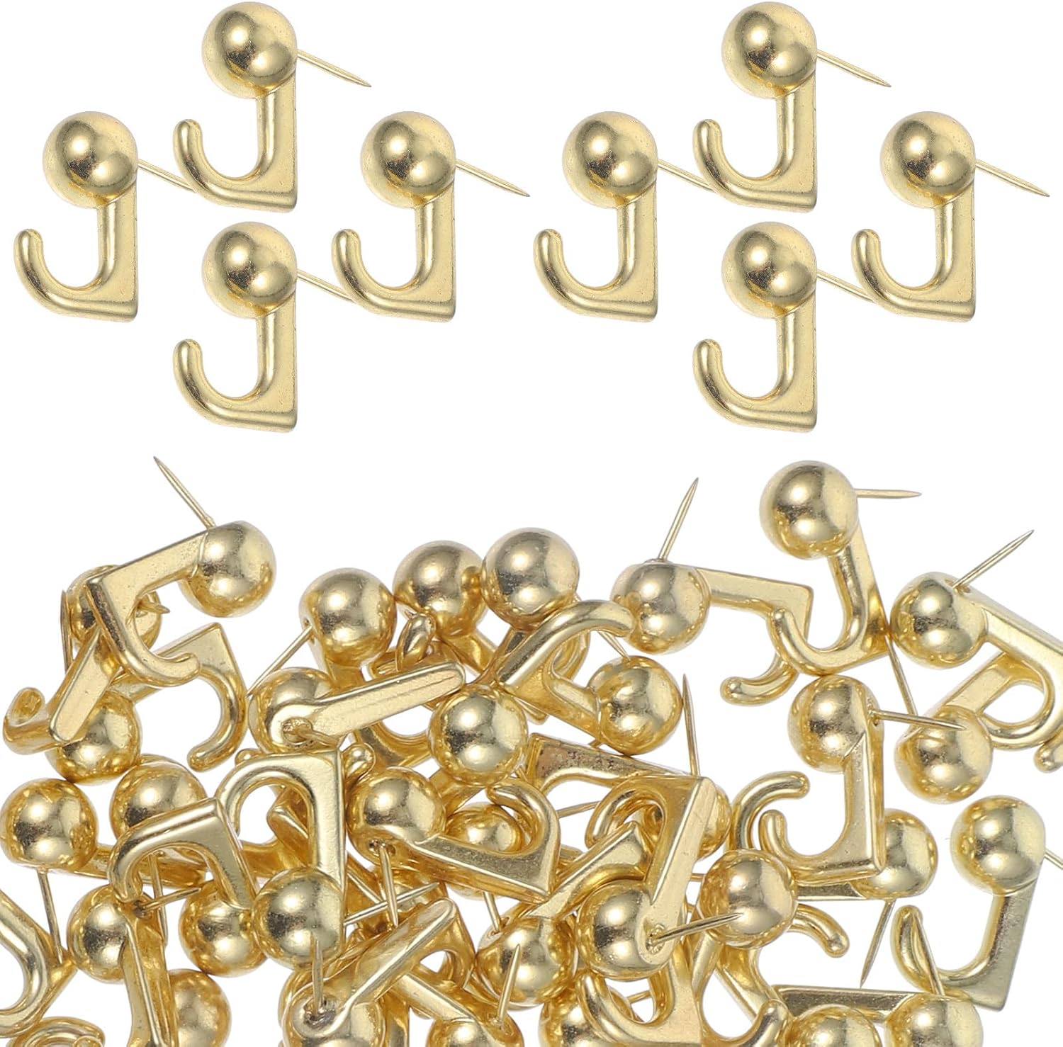 Jiajia Ai-50 Stk. Nadeldorn Haken, Metall Gold, Für Korktafeln Fotos Wanddeko