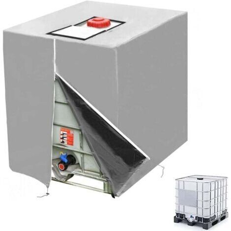 Jiajia Ai-ibc Tank Abdeckung 1000l, 210d Schutzhülle, Uv- Und Staubdicht, Mit Reißverschluss, 116 X 100 X 120 Cm