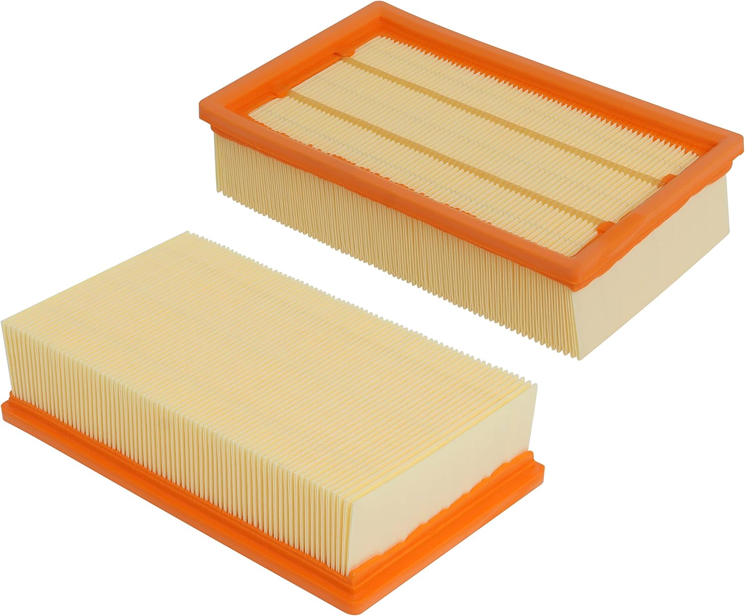 Jiajia Ai - 2x Flachfaltenfilter Kompatibel Mit Kärcher Nt 25/1 Ap, Nt 35/1 Ap, Nt 35/1, Nt 45/1, Nt 55/1, Nt 361, Nt 561, Nt 611 Tact, Te, M, Eco, Für 6.904-367.0/69043670
