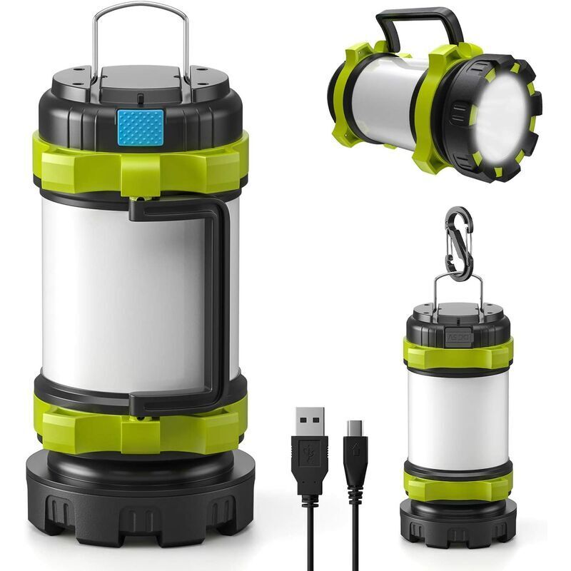 Jiajia Ai-led Campinglampe Wiederaufladbar, 800mah Powerbank, 4 Modi, Ip65, 1200 Lumen, Usb