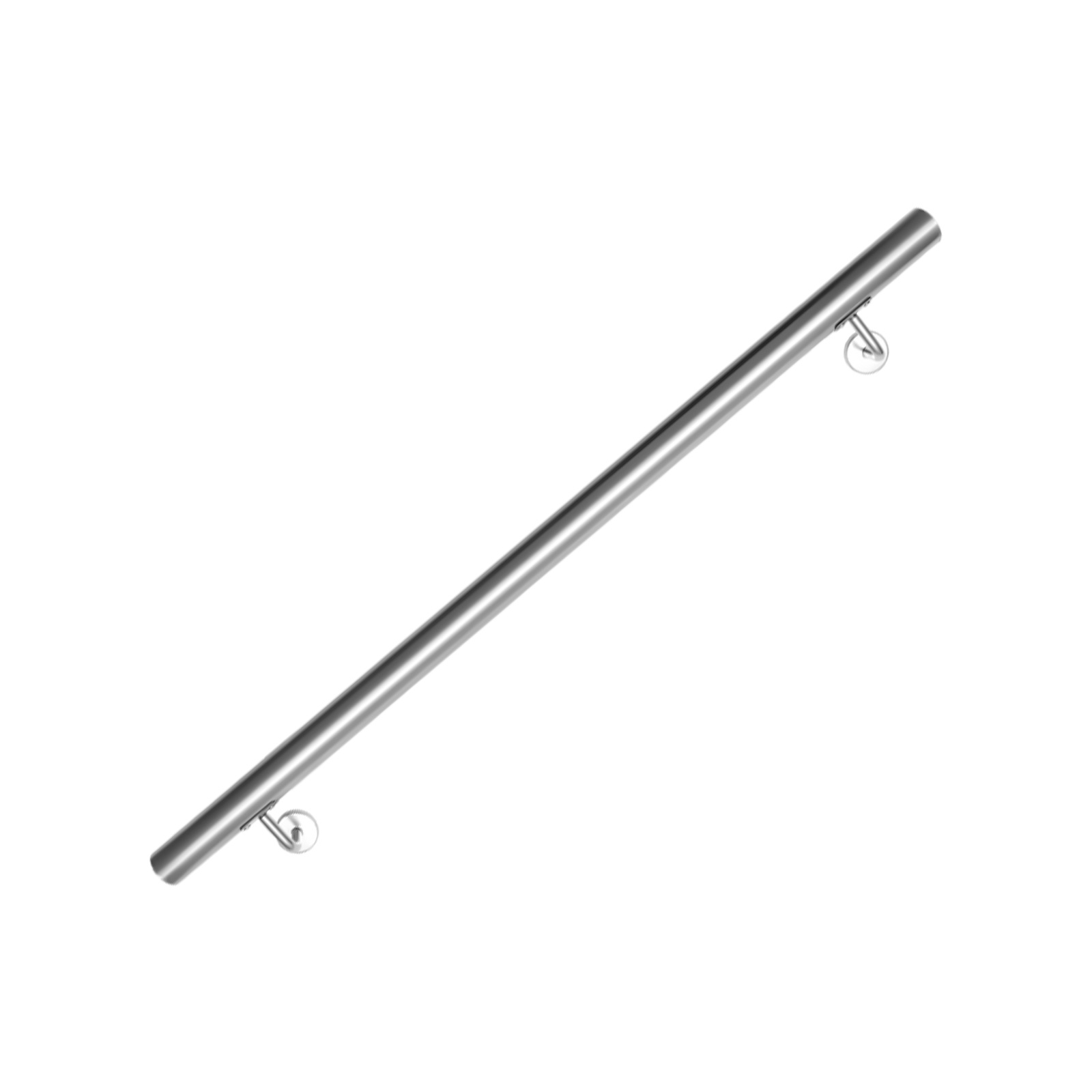 Jiubiaz Handlauf Edelstahl 100 Cm Ø42 Mm, 304 Edelstahl Treppengeländer Zur Wandmontage, Gebürstet Für Treppen Balkon Terrasse Innen Außen