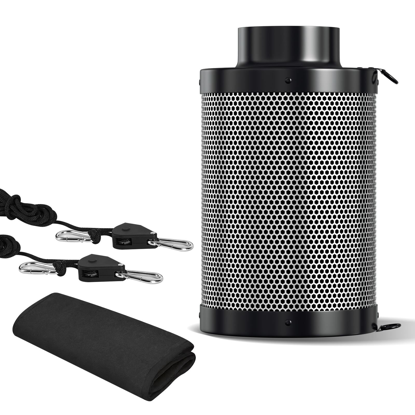 Jiubiaz Aktivkohlefilter Grow 100mm Kohlefilter 250mm Für Growbox Abluft