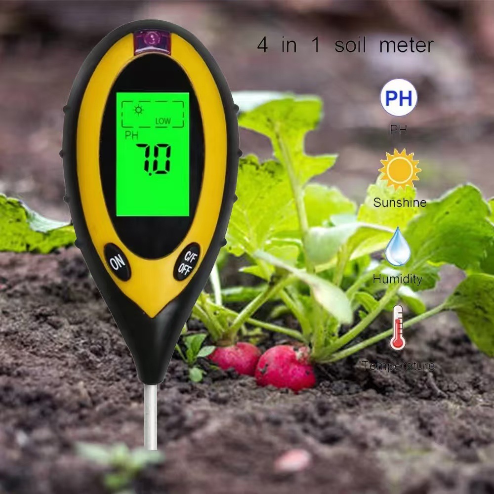 6-in-1 Bodentester Für Pflanzen, Feuchtigkeits-, Ph-, Licht-, Nährstoff- Und Temperaturanalysator, Säuredetektor Für Garten, Rasen Und Gemüsegarten-lsw
