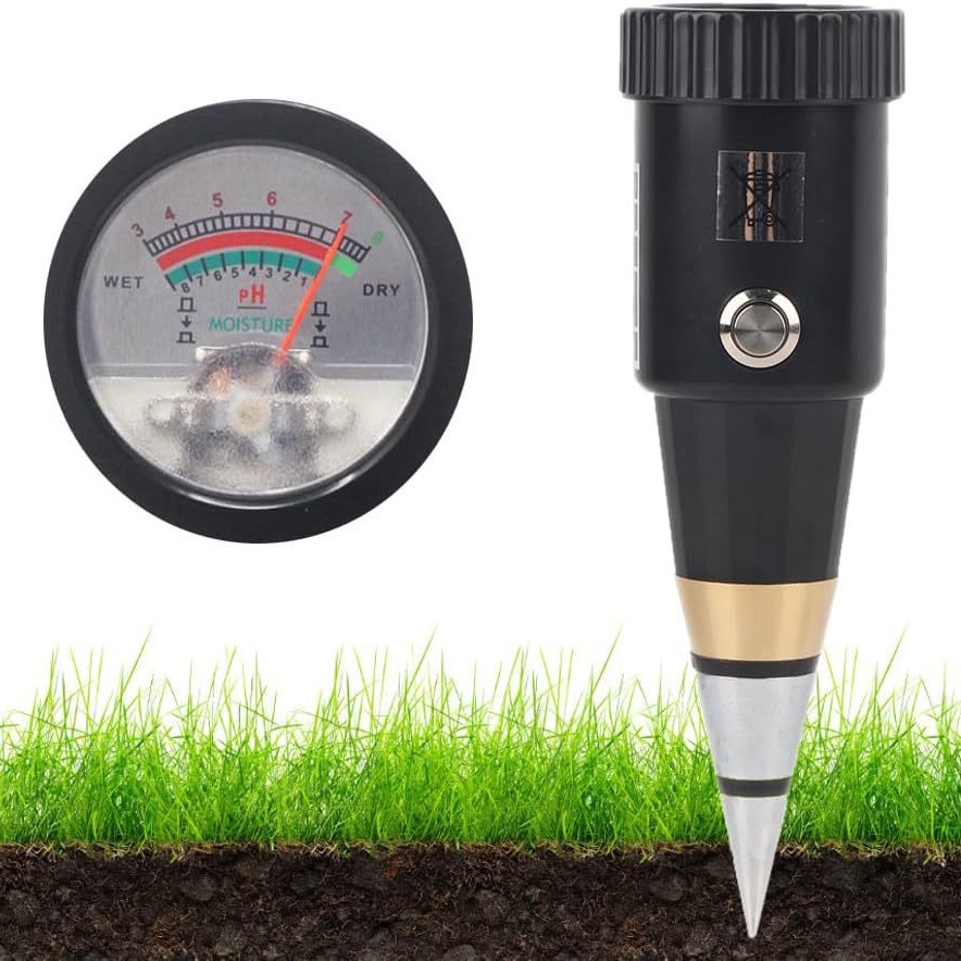 3-in-1 Bodentester - Feuchtigkeits- Und Ph-messgerät Für Garten, Landwirtschaft Und Bonsai - Tragbarer Bodenanalysator Ohne Batterie-lsw