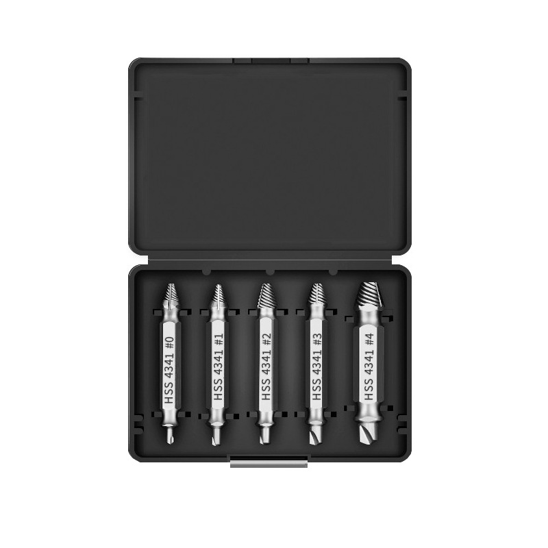Doppelseitiger Schraubenzieher 4341, Elektrisches Zangenwerkzeug, Silbern, 5-teiliges Set Mit Kunststoffbox-lsw